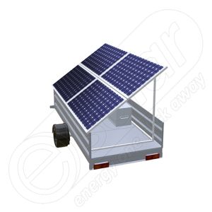 Instalatie fotovoltaica mobila IDELLA Mobile Energy IME 4 montata pe remorca, cu 4 panouri solare IDELLA Power Poly IPP 550W, ideala pentru aplicatii agricole sau santiere temporare