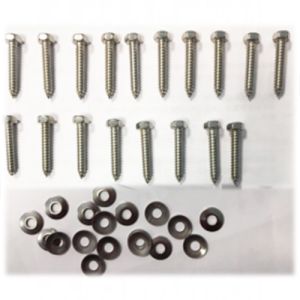 Kit de fixare pentru 3 module solare in modul landscape, cu 6 sine din aluminiu, 4 elemente de prindere a sinelor intre ele, 8 cleme de fixare a modulelor, 8 carlige de fixare pentru tigla ceramica si setul complet de suruburi, saibe si piulite pret ieftin 8