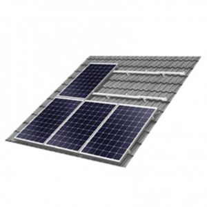 Kit de fixare pentru 10 panouri fotovoltaice, cu 10 sine de 2.1 m, 8 elemente de prindere a sinelor intre ele, 22 cleme de fixare a modulelor, 20 carlige de fixare pentru tigla ceramica si setul complet de suruburi, saibe si piulite pret ieftin