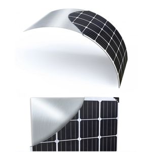 Panou fotovoltaic monocristalin flexibil 50W 12V cu randament ridicat si greutate redusa, potrivit pentru instalatii solare de mici dimensiuni precum cele pentru barci, rulote si autorulote pret ieftin 5