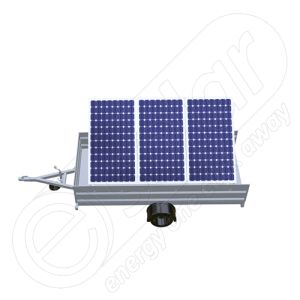 Remorca solara generator fotovoltaic mobil IDELLA Mobile Energy IME 3, cu trei panouri solare IDELLA Power Poly IPP 550W pentru aplicatii agricole sau santiere temporare