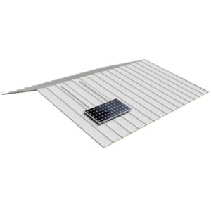 Structura de prindere fixa din aluminiu pentru acoperis din tabla pentru 5 panouri fotovoltaice, compatibila cu modulele solare 1650/2000 x 1000 mm (35 - 50 mm) pret ieftin 3