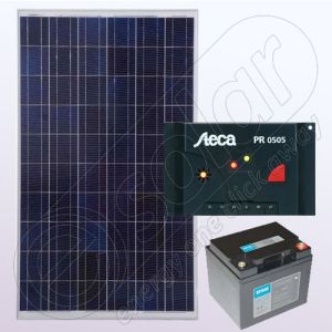 Sistem solar electric independent rezidential IPP100W-12V-5A-33Ah
