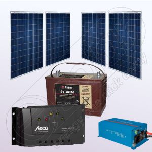 Sisteme fotovoltaice stand alone cu invertor IPP200Wx4-1200W-Tarom235-35Ah-150Ah