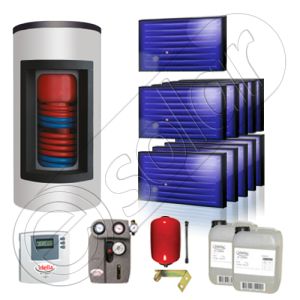 Panouri solare Idella si boiler Kombi set 11x1-1000.200.2KS