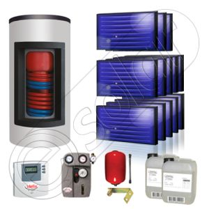 Panouri solare Idella si boiler Kombi set 13x1-800.200.2KS