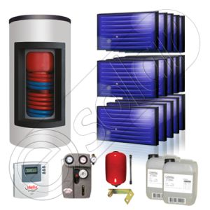 Panouri solare Idella si boiler Kombi set 15x1-800.200.2KS