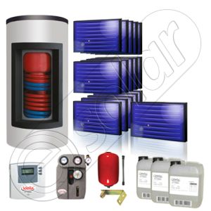 Panouri solare Idella si boiler Kombi set 16x1-1000.200.2KS