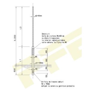 Stalpi galvanizati de iluminat ST-M3 2