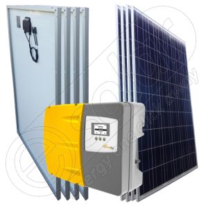 Kit solar de mici dimensiuni 2 KW cu invertor on-grid SolarMax 2000 P