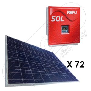 Kituri fotovoltaice cu productie de 60 KWh energie pentru livrare in retea on-grid Refusol 017k
