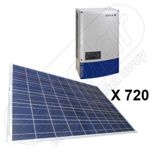 Panouri solare pentru curent electric injectat on-grid de 180 KW 3x Powador 60.0