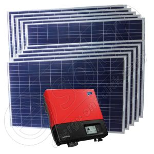 Sistem solar monofazat 2.5 kW pentru casa cu invertor SMA injectare in retea