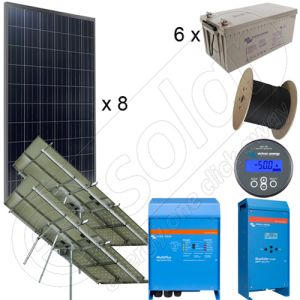 Kit solar fotovoltaic cu putere instalata de 1,6kW pe trackere solare echipate cu senzor de vant