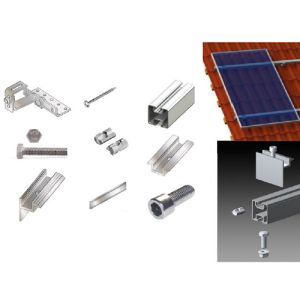 Kit structura de prindere panouri fotovoltaice pentru acoperis inclinat din tigla sau tabla de 10 kW putere instalata