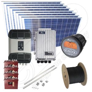 Sistem fotovoltaic off-grid 6kWh media zilnica anuala si 2kW putere instalata cu montaj inclus