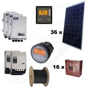 Sisteme fotovoltaice solare stand alone complete cu montaj inclus de 9kW putere instalata