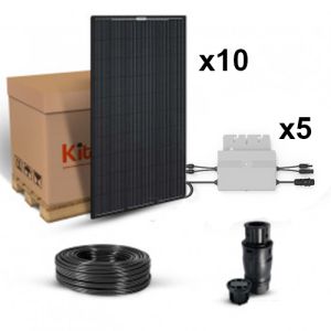 Kit fotovoltaic 3200W 230V pentru autoconsum cu 10 panouri solare monocristaline cu randament ridicat 320W 24V si 5 microinvertoare pret ieftin