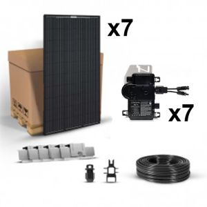 Kit pentru autoconsum 2240W 230V, usor de instalat, cu 7 panouri fotovoltaice 320W 24V si 7 microinvertoare solare pret ieftin