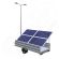 Generator fotovoltaic mobil IDELLA Mobile Energy IME 4 montat pe o remorca auto, cu 4 panouri solare IDELLA Power Poly IPP 550W, un stalp de iluminat si doua lampi solare cu led