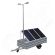 Generator fotovoltaic mobil montat pe o remorca cu o singura axa IDELLA Mobile Energy IME 3, cu un stalp pentru iluminat, 3 panouri solare IDELLA Power Poly IPP 550W si 2 lampi cu LED