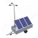Generator solar mobil IDELLA Mobile Energy IME 3 pentru aplicatii agricole sau santiere temporare cu 3 panouri fotovoltaice IDELLA Power Poly IPP 550W, un stalp pentru iluminat si 3 lampi cu LED