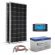 Kit fotovoltaic autonom 200W cu doua panouri solare monocristaline 100W 12V, un regulator de incarcare PWM 20A, un acumulator cu gel 100Ah 12V si setul complet de cabluri si conectori pret ieftin