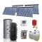 Puffer bivalent de 800 litri si panouri solare ieftine, Pachet cu panou solar cu tuburi vidate, Instalatii solare pentru incalzire Solariss Iunona