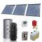 Puffer de 300 litri si colectoare solare vidate fabricate in China, Seturi colectoare solare vidate si Puffer bivalent, Puffer bivalent si panouri solare SIU 3x20-300.2PF