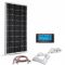 Kit fotovoltaic pentru rulote, autorulote si barci cu un panou fotoelectric monocristalin 180W 12V, un regulator de incarcare solar PWM 10A 12V – 24V si patru colturi de fixare pret ieftin