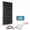 Kit solar 100W 12V pentru barci si autorulote cu un panou fotovoltaic monocristalin 100W 12V, un regulator de incarcare PWM 10A 12/24V si setul complet de cabluri si conectori pret ieftin