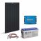 Kit solar 320W 12V autonom cu un panou fotovoltaic monocristalin Full Black 320W 24V, un regulator de incarcare MPPT 30A si un acumulator solar 150Ah 12V pret ieftin