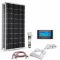 Kit solar pentru autorulote si barci 200W cu 2 panouri fotovoltaice monocristaline 100W 12V, un regulatori de incarcare PWM 20A 12V – 24V si setul complet de cabluri si conectori pret ieftin