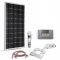 Kit solar pentru barci si autorulote 100W 12V cu un panou fotovoltaic monocristalin 100W 12V, un regulator de incarcare MPPT 10A 12V / 24V si setul complet de cabluri si conectori pret ieftin